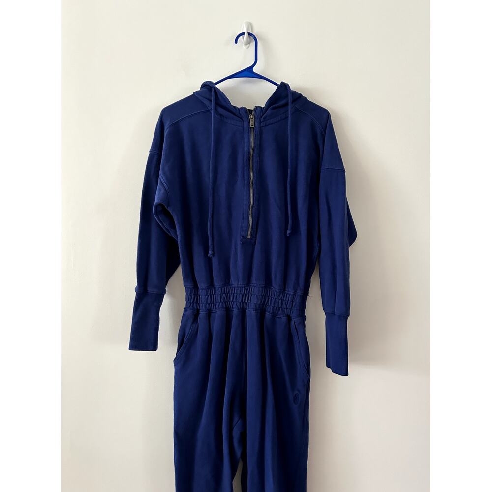 Free People Movement Training Day Jumpsuit Cotton Fleece Navy Size XS - Picture 3 of 8